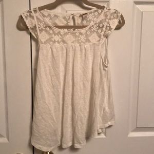 white top with lace